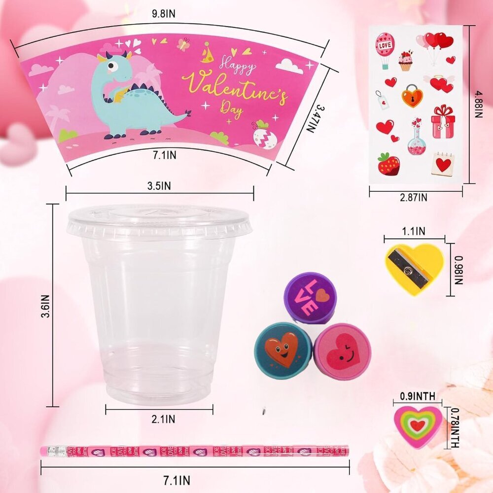Valentine’s Day Stationery / goodie bags Gift Set Party Favors for Kids - Picture 4 of 12